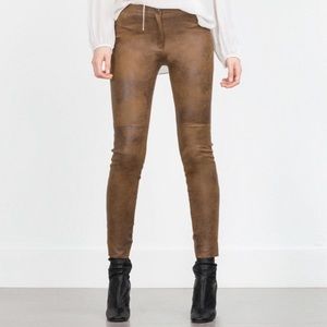 NWT Zara faux suede pants/leggings